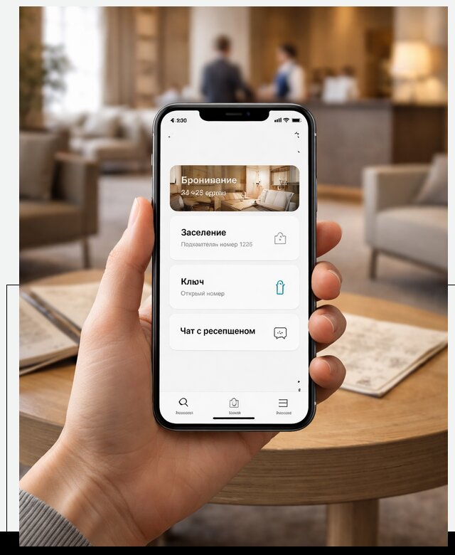Мобильное приложение для гостей отеля в Ялте, управление сервисом